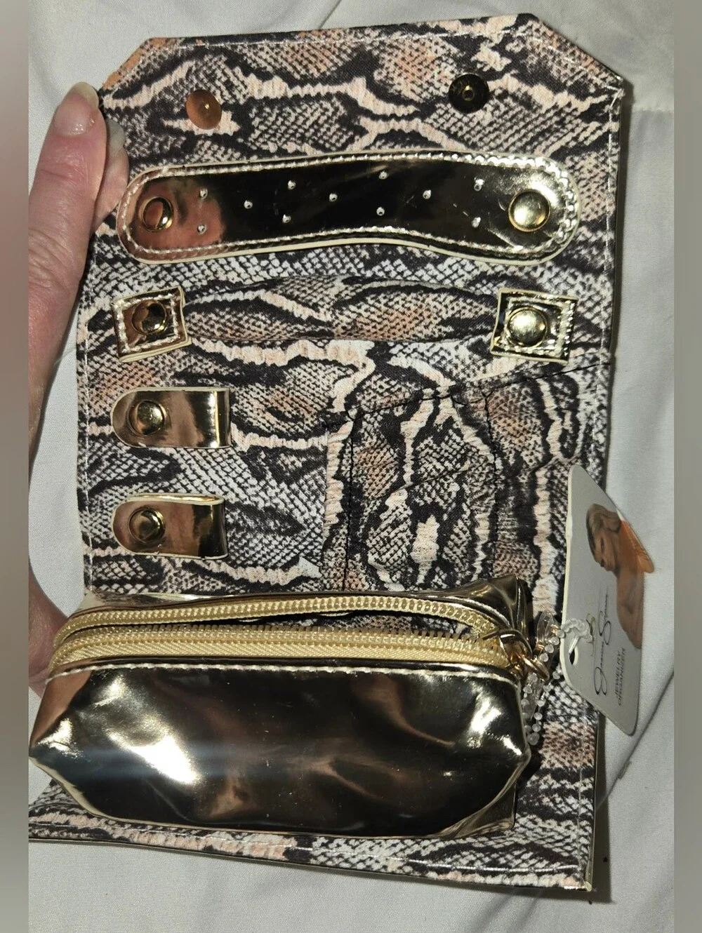 Pink Quilted Travel Bag & Jewelry Travel Case